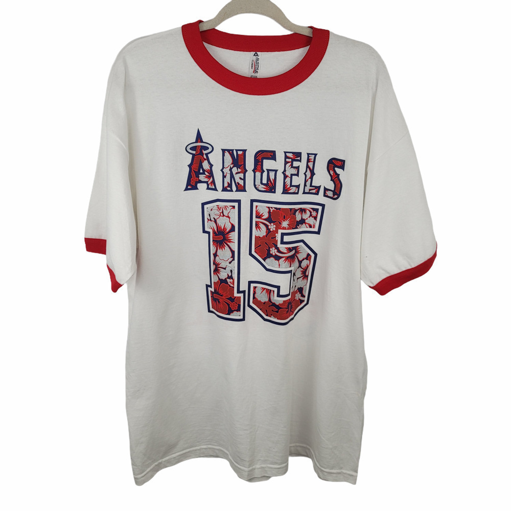 ANAHEIM Angels MLB Promo Ringer Tee Size XL
